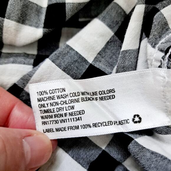 Merona Button Up Long Sleeve Checkered Shirt - Picture 4 of 7